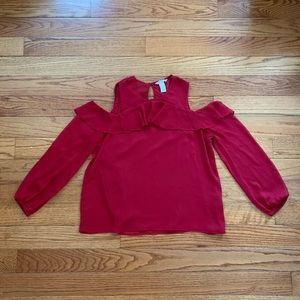 Red Off the Shoulder Shirt